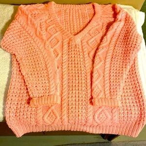 Cozy Pink Knit Sweater
